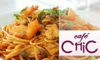 Pay $12 and receive $25 in food and drinks at Café Chic.