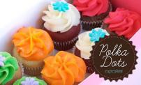 50% OFF: A dozen mini-cupcakes + gift box at Polka Dots, Multiplaza.